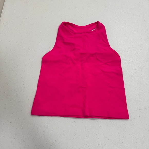 Free People Tops - Intimately Free People Happiness Runs Pink Ribbed High Neck Tank Top M/L OB66170